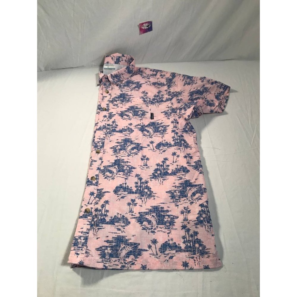 Columbia PFG Button Up Shirt Mens sz XL NWT Pink - Picture 6 of 7